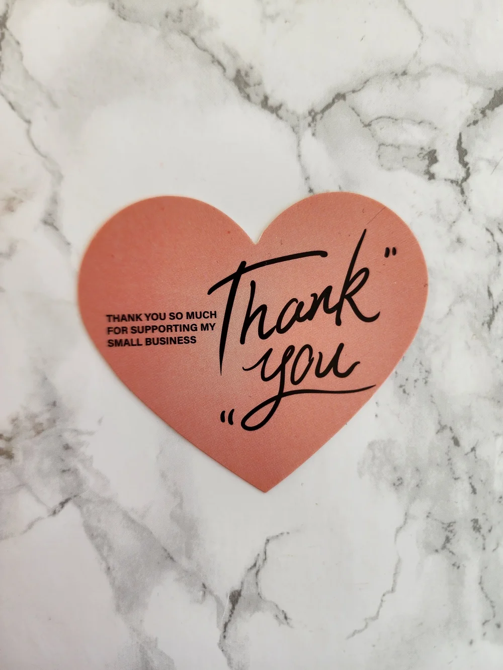 60 Assorted Heart-Shaped Thank You Cards